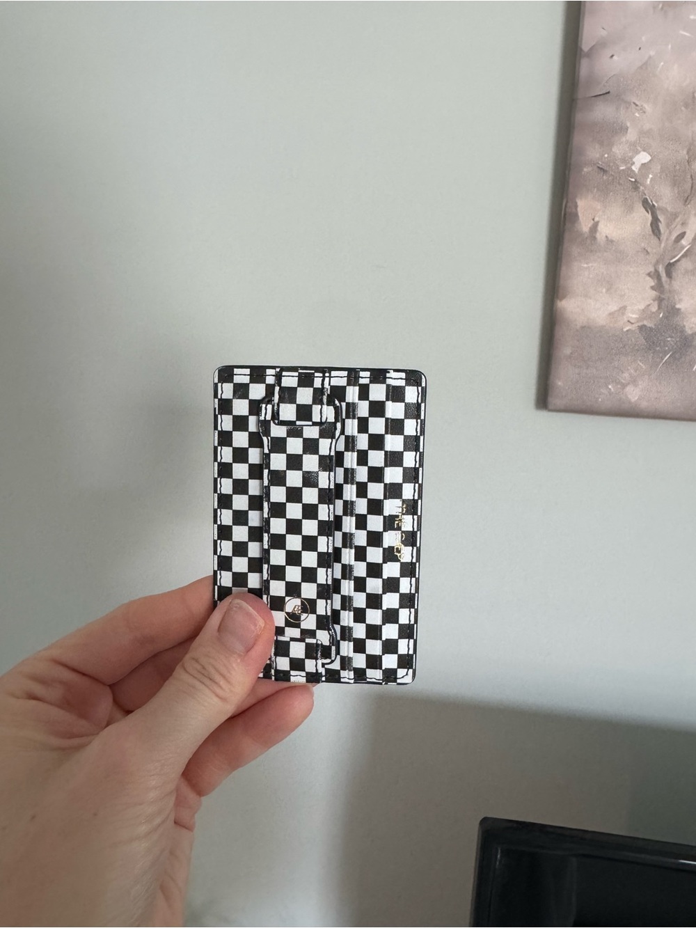 Assorted Colors Checker Magnetic Slim Card Holders